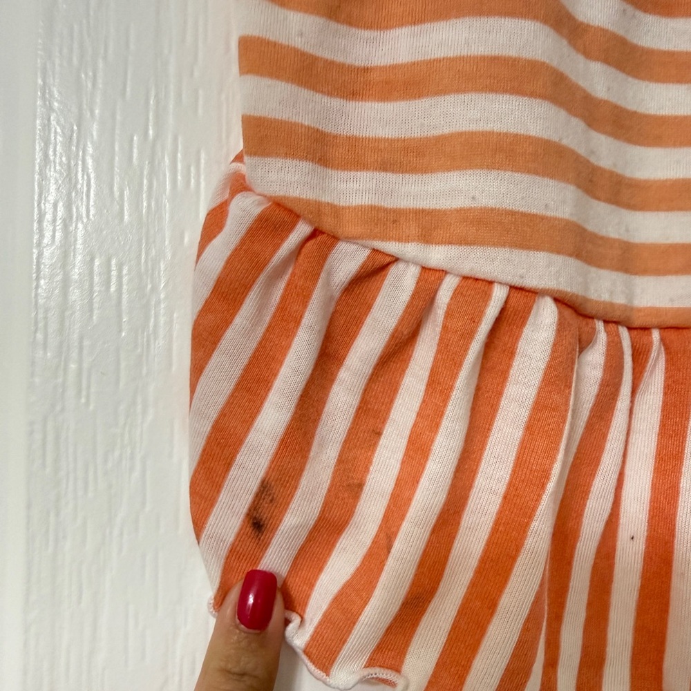 American Kennel Club white and orange sleeveless dog dress size M - Picture 3 of 6